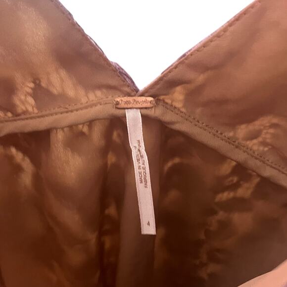 Free People Dangerous Love Lace Overlay Mini Dress Size 4 - Picture 3 of 3